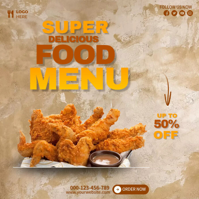 Food Menu Best Offer Template | PosterMyWall