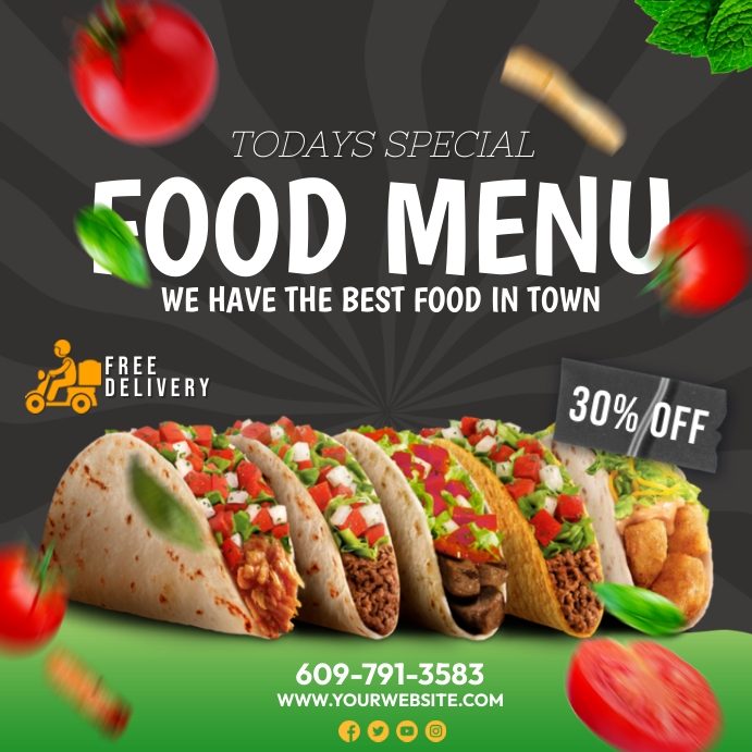 Food Menu Best Offer Template | PosterMyWall