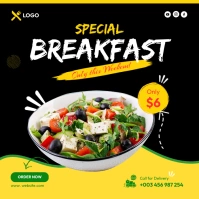 Food Menu Breakfast Salad Square (1:1) template