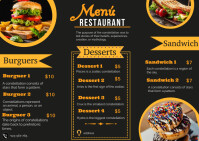 A6 Menu Rectangular Food Menu A6 Template | PosterMyWall