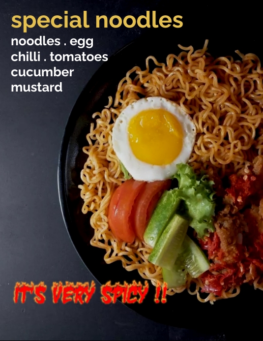 food menu Flyer (US Letter) template