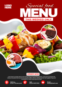 FOOD MENU A6 template