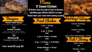 Black Fast Food Menu Digital Display Template