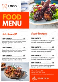 Food Menu A3 template