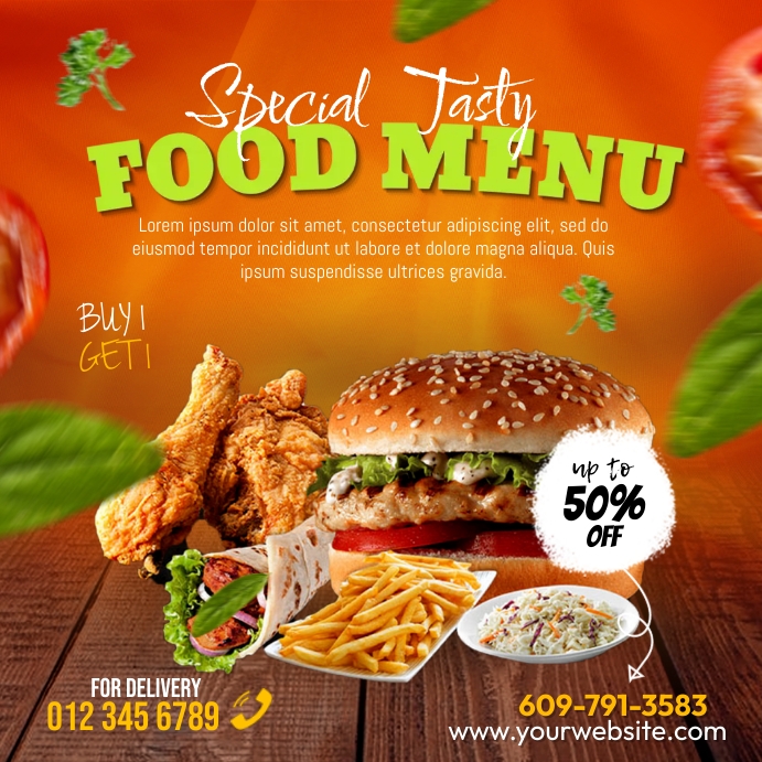 Food Menu Instagram Post template