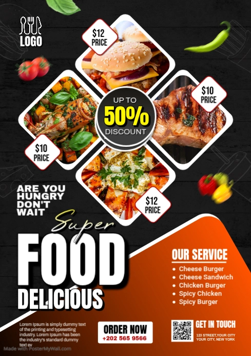 FOOD MENU Template | PosterMyWall