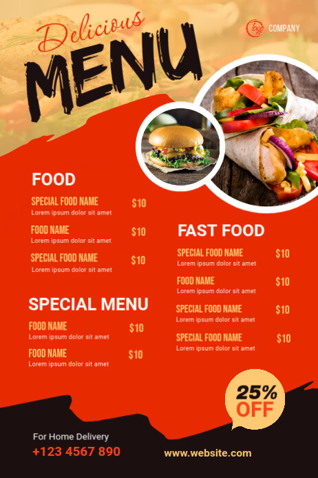 Copy of Food Menu Design | PosterMyWall