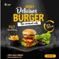 food menu Instagram Post template