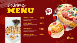 Food Menu Design Template Digitale display (16:9)