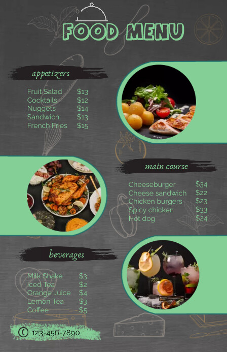 Food Menu Template | PosterMyWall