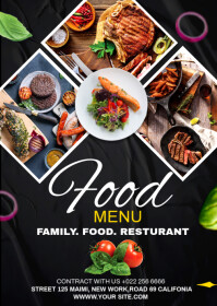 FOOD MENU A6 template