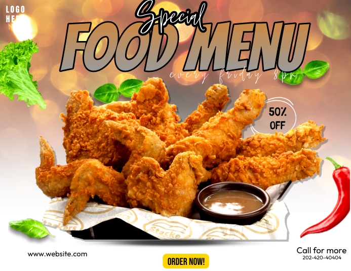Food Menu Flyer (US Letter) template