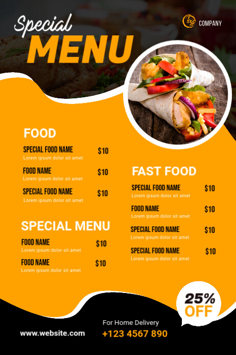 Food Menu Design Template