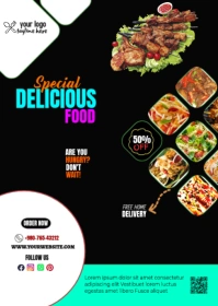 FOOD MENU A6 template