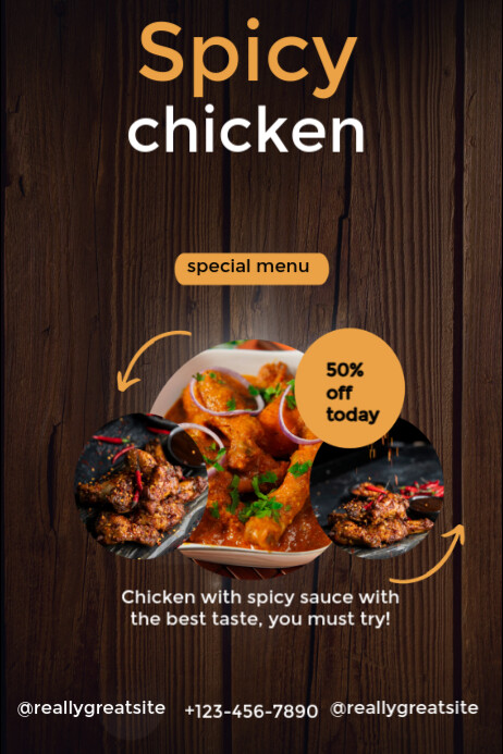 food menu Poster template