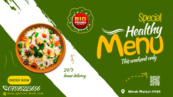 Food Menu Flyer Digital Display Template | PosterMyWall