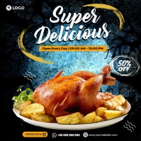 Food Menu Flyers Instagram Post template