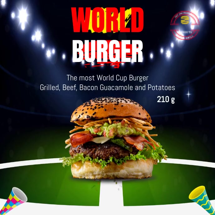 Food Menu Football 1080x1080 Square (1:1) template