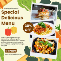 Food Menu  Instagram Post Instagram-opslag template