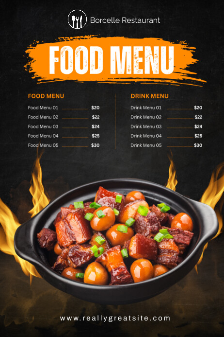 Food Menu Layout Poster template