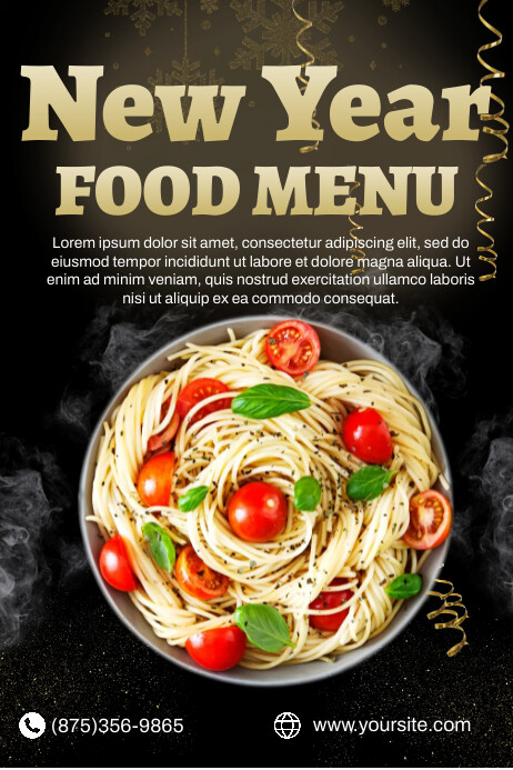 Food Menu New Year Template | PosterMyWall
