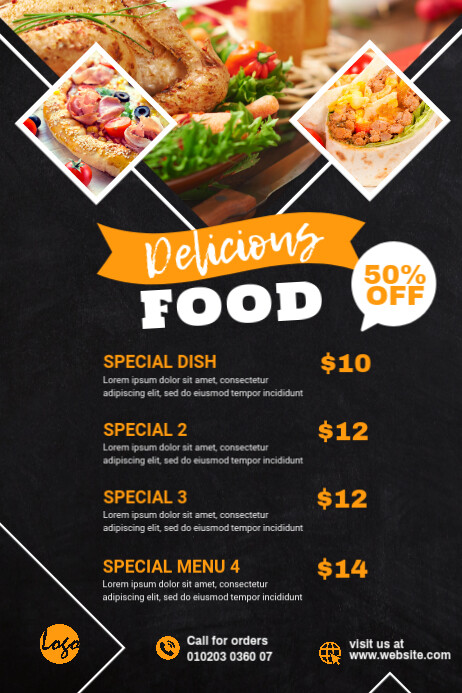 Food Menu Offer Banner Template | PosterMyWall