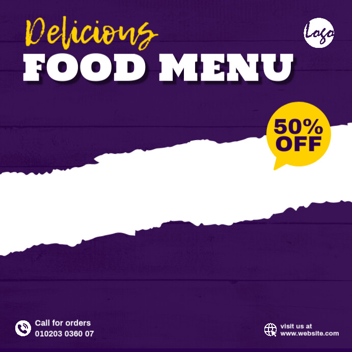 Food Menu Offer Banner Template | PosterMyWall