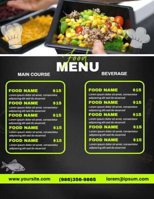 Plantilla de Food Menu Offer | PosterMyWall