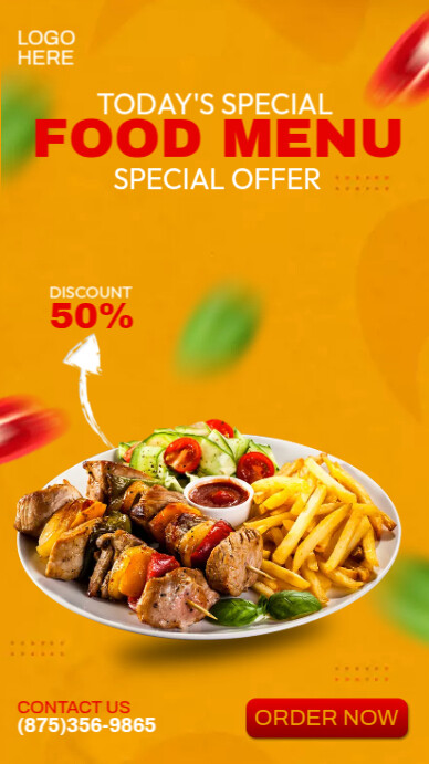 Food Menu Offer Template | PosterMyWall