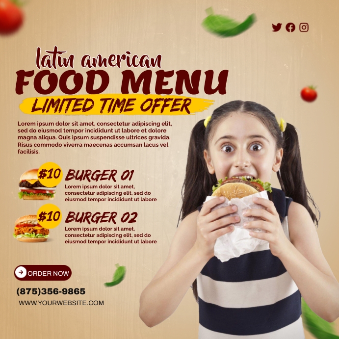 Food Menu Offer Template | PosterMyWall