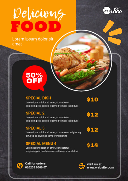 Food Menu Offer Flyer Template | PosterMyWall