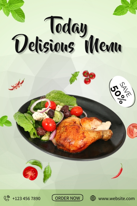 Food Menu Poster Template | PosterMyWall