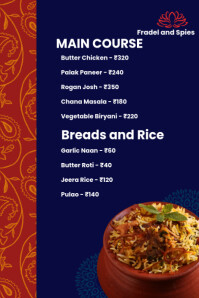 Food Menu Poster template