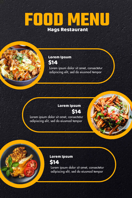 Copy of FOOD MENU POSTER.KC | PosterMyWall