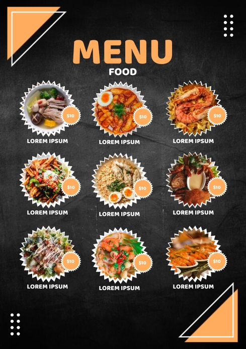 FOOD MENU POSTER.KC Template | PosterMyWall