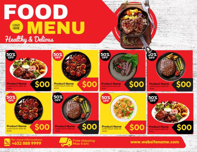 Food Menu Price List Template | PosterMyWall