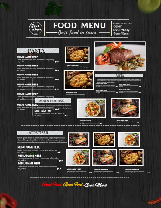 Food Menu Price List Template PosterMyWall food-menu-price-list-template-postermywall