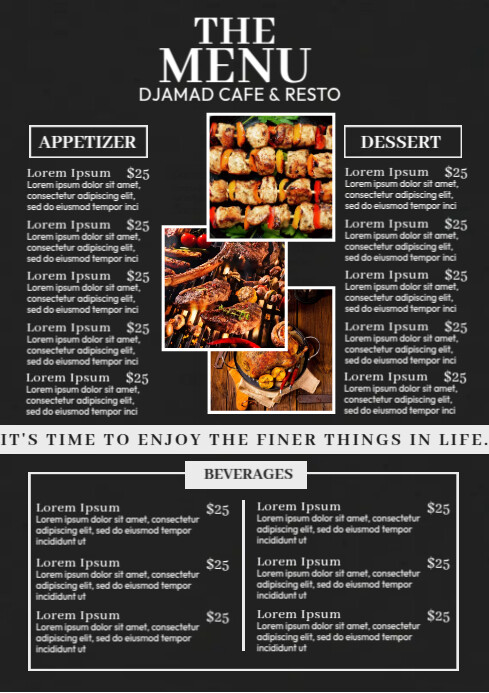 Price Label For Menu Examples Food Menu Price List Template | PosterMyWall