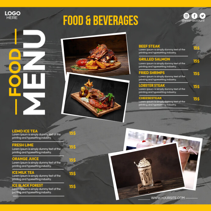 Food Menu Price List Template PosterMyWall food-menu-price-list-template-postermywall