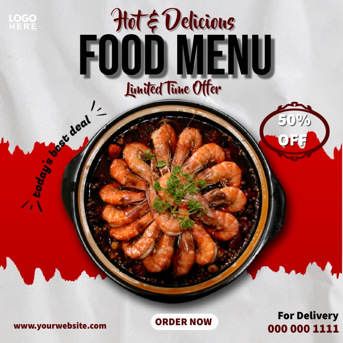 Food Menu Promo Template | PosterMyWall