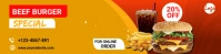 Food menu promotion Banner 2X8 template