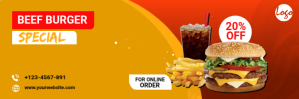 Food menu promotion Twitter Header template