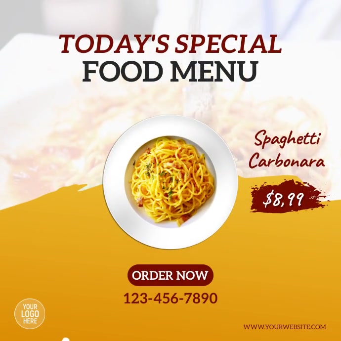 Food Menu Restaurant Video Ad Template | PosterMyWall