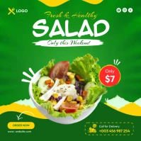 Food Menu Salad Persegi (1:1) template