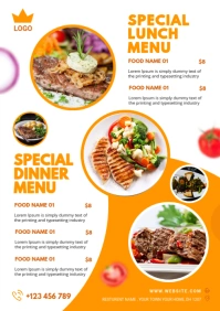 Food Menu Template A3