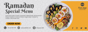 Food Menu Template Foto Sampul Facebook