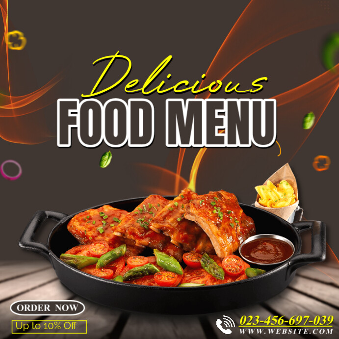Copy of Food Menu Template Instagram Post | PosterMyWall