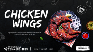 Food menu twitter post design template