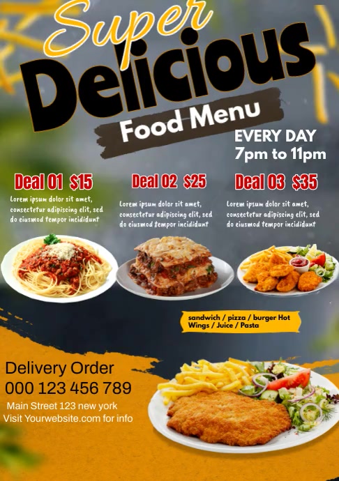 Food Menu Video Ads Template | PosterMyWall