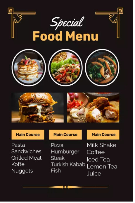 Food Menue Template PosterMyWall Food Menue Template PosterMyWall